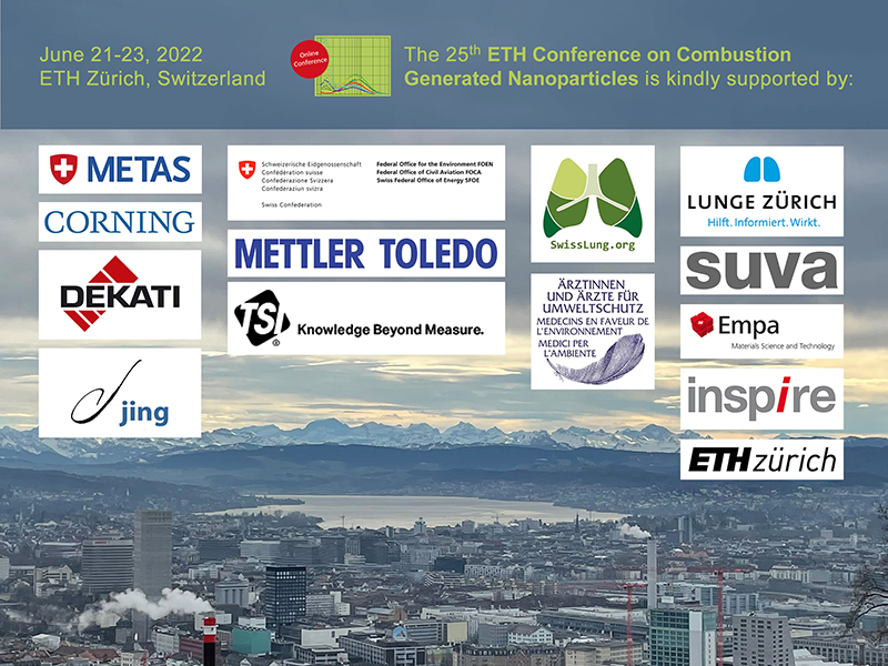 We are grateful to our Supporters of the ETH-Conference on Combustion Generated Nanoparticles 2022